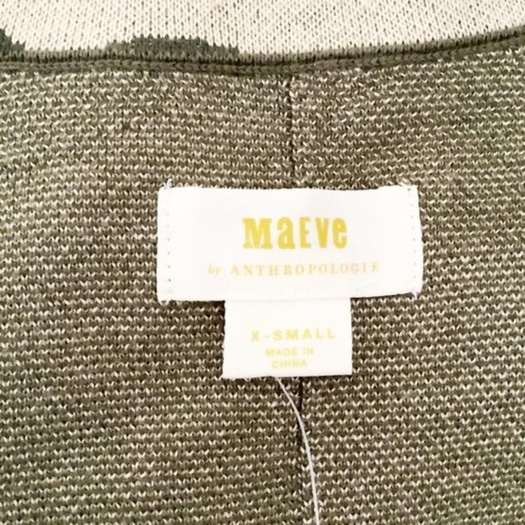 Anthropologie
Green S Maeve Camo Kieran Sweater Coat Cardigan - Picture 11 of 11